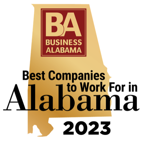 Best Companies to Work For in Alabama 2023 program logo.